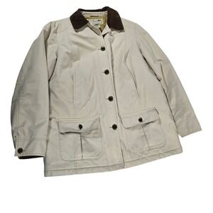 L.L. Bean Cream and Brown Field Jacket